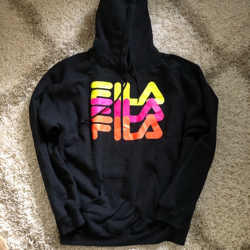 Black statement FILA sweatshirt